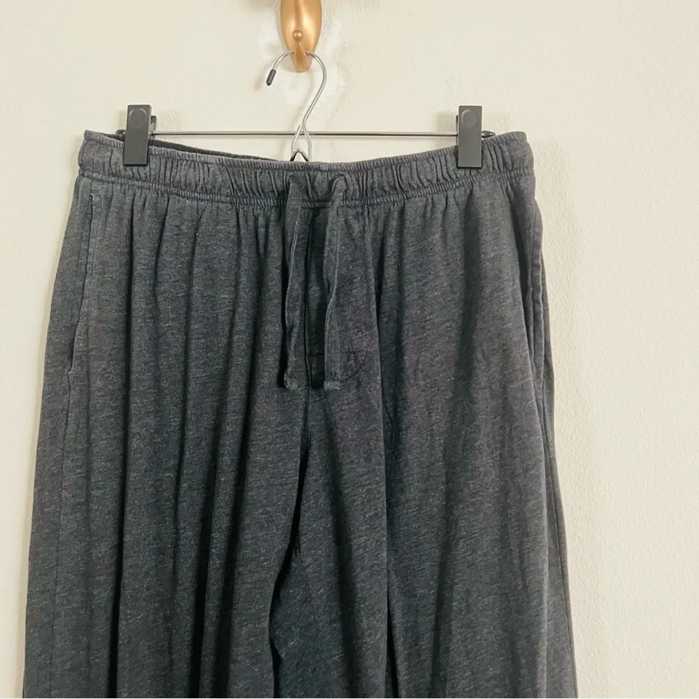 Croft & Barrow Men's Gray and Blue/White Checkered Lounge Pants Med - Set of 2